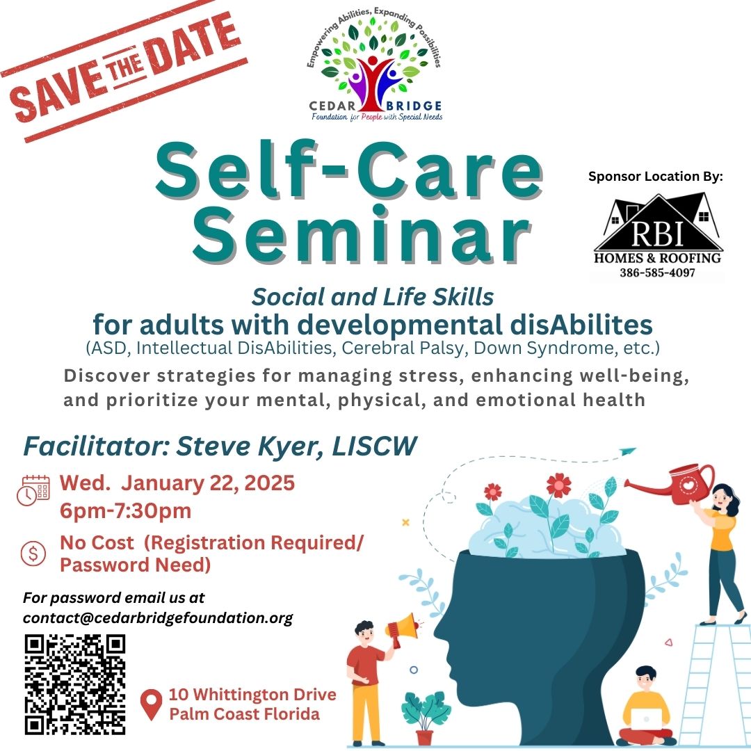 Self Care Seminar for Individuals with Developmental Disabilities (17+)