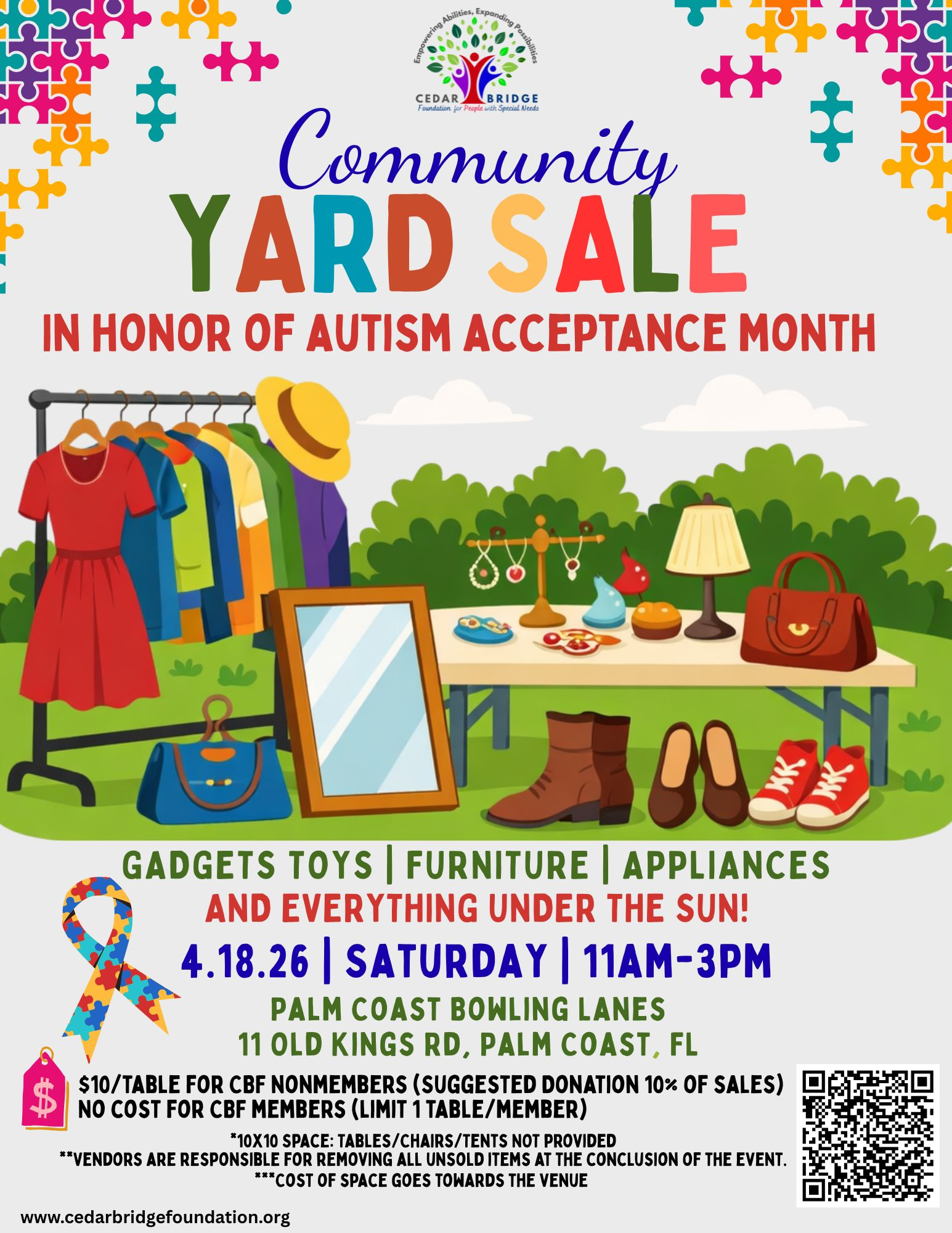 Autism Awareness and Acceptance Yard Sale