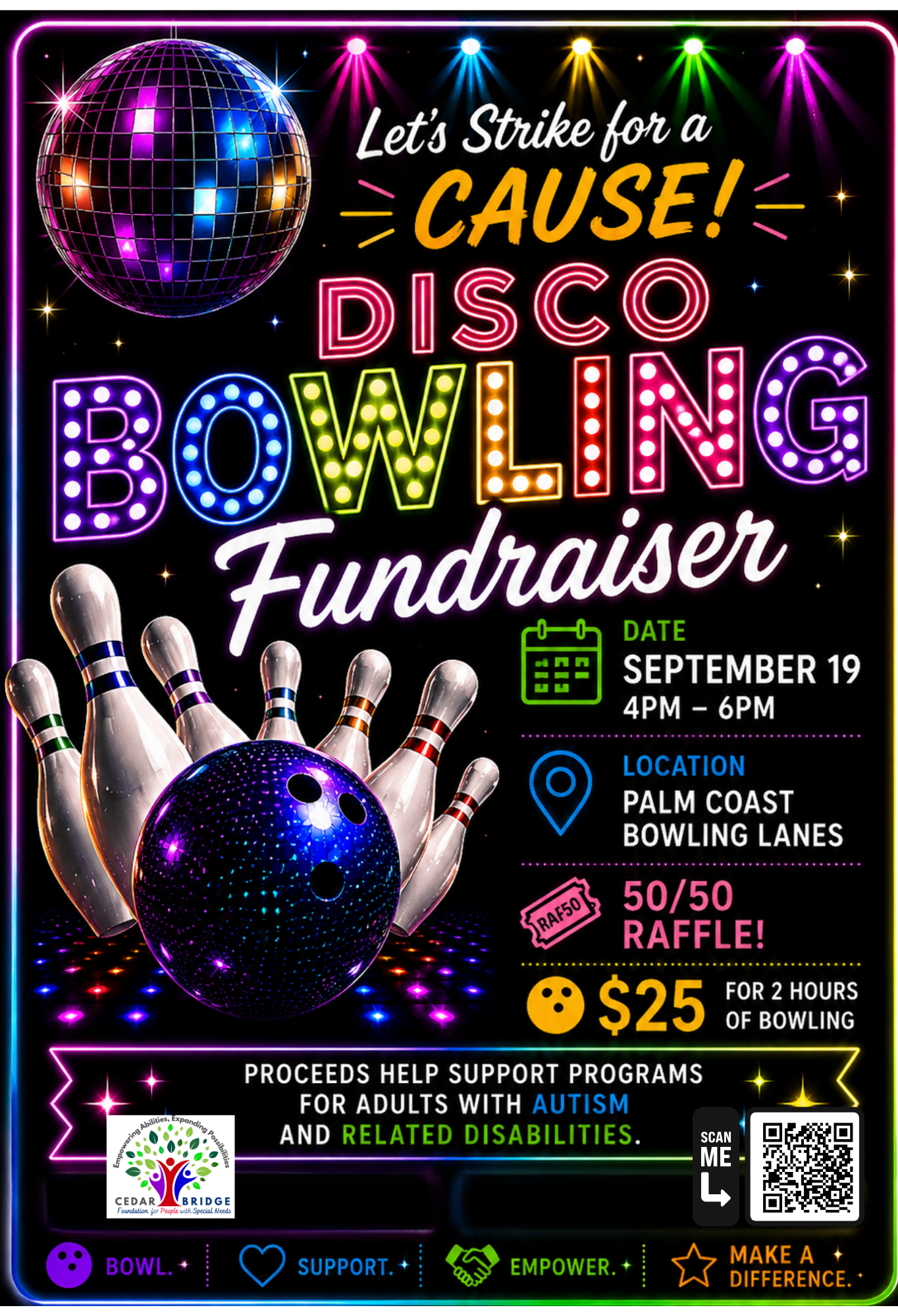 Disco Bowling Fundraiser
